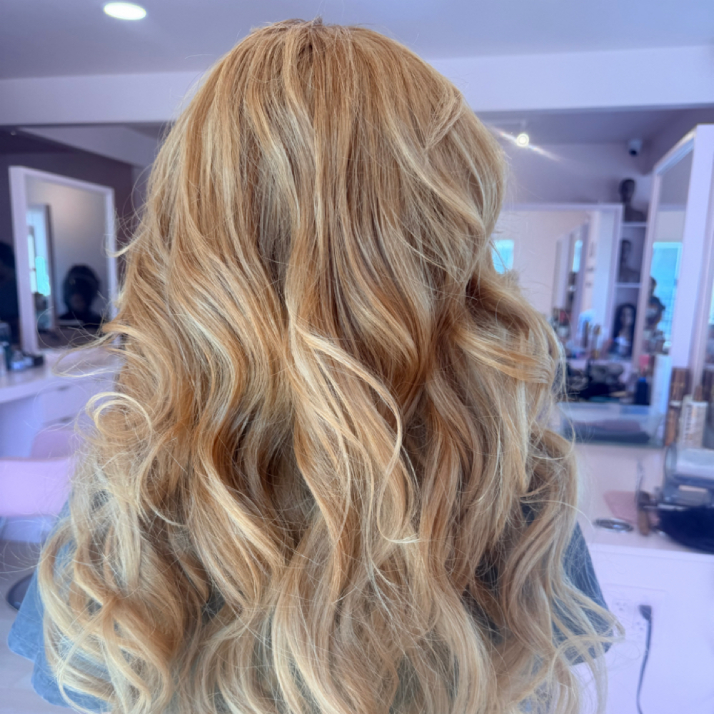 Tape-In Extension Installation at Hair Divas Inc. in West Hollywood, CA