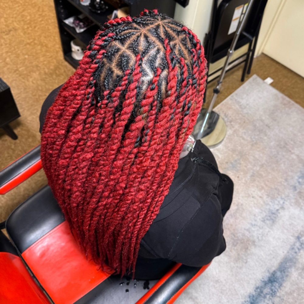 Braided Invisible Locs at Dee Did’em in Kinston, NC