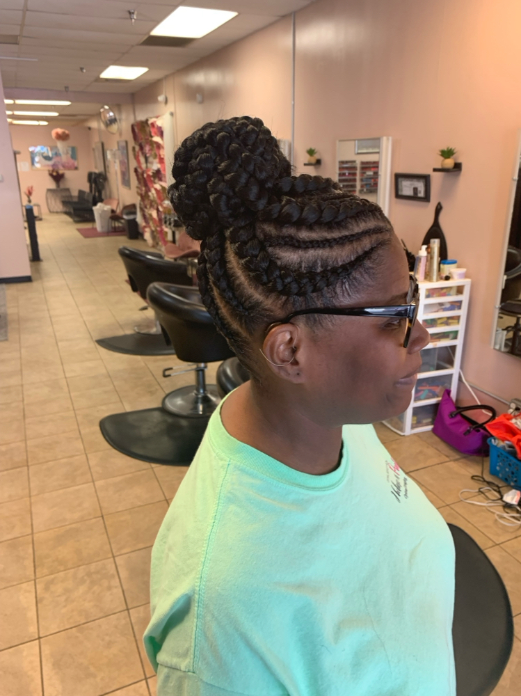 Large Scalp Braids (cornrow/ Feedin