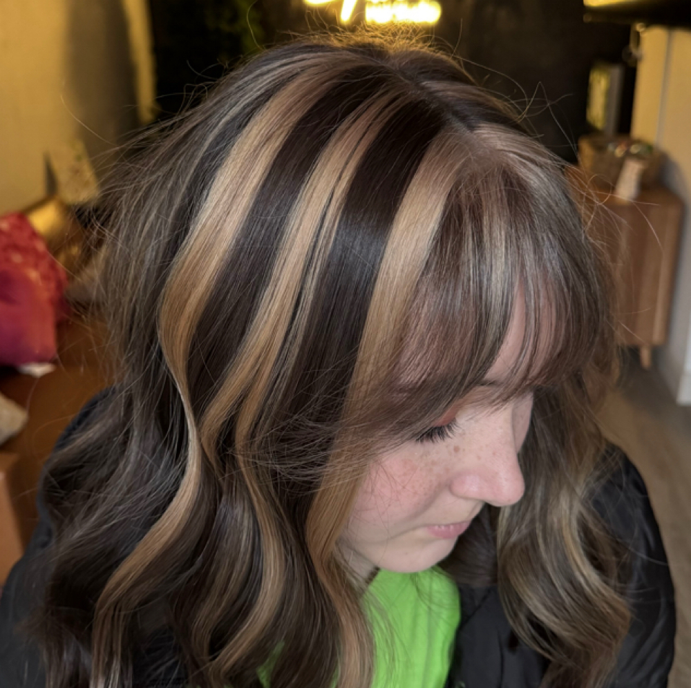 Chunky Highlight Partial at Megan - Vibe Hair Studio in San Antonio, TX