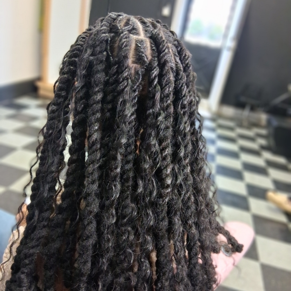 Boho invisible Locs Human HAIR