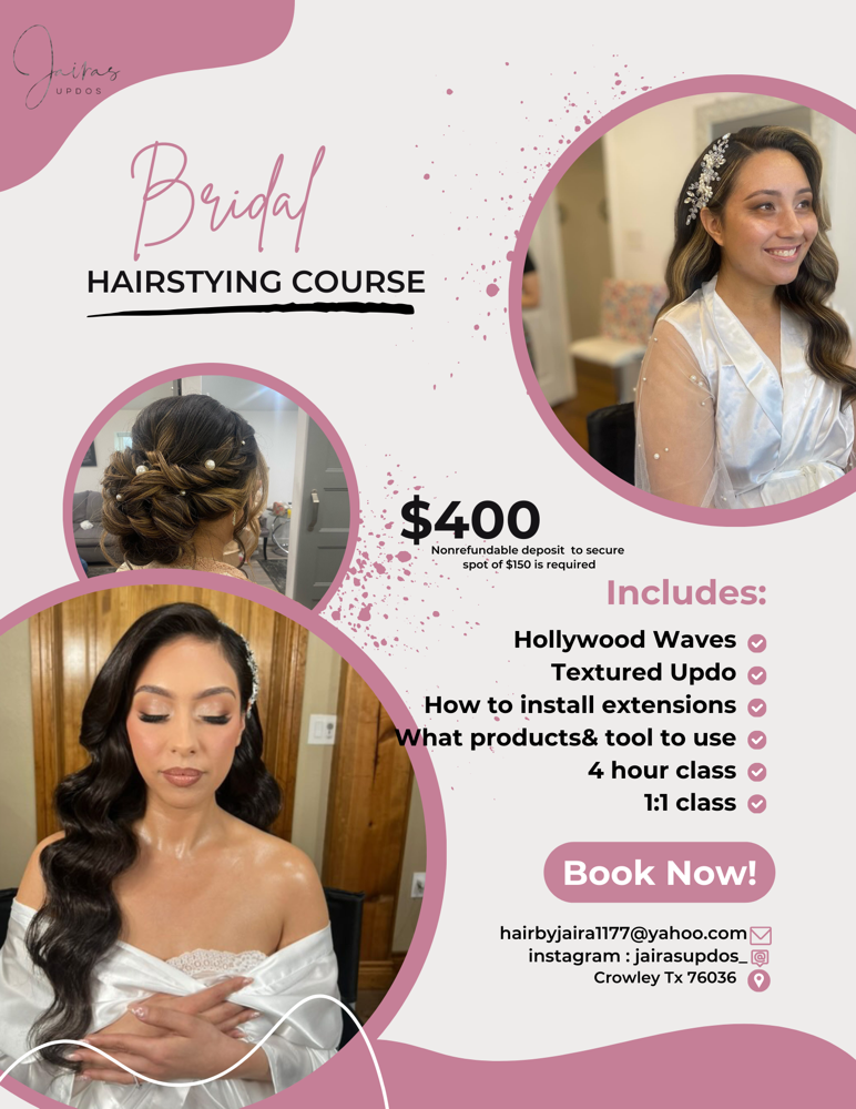 1:1 Glam Waves & Updo Course