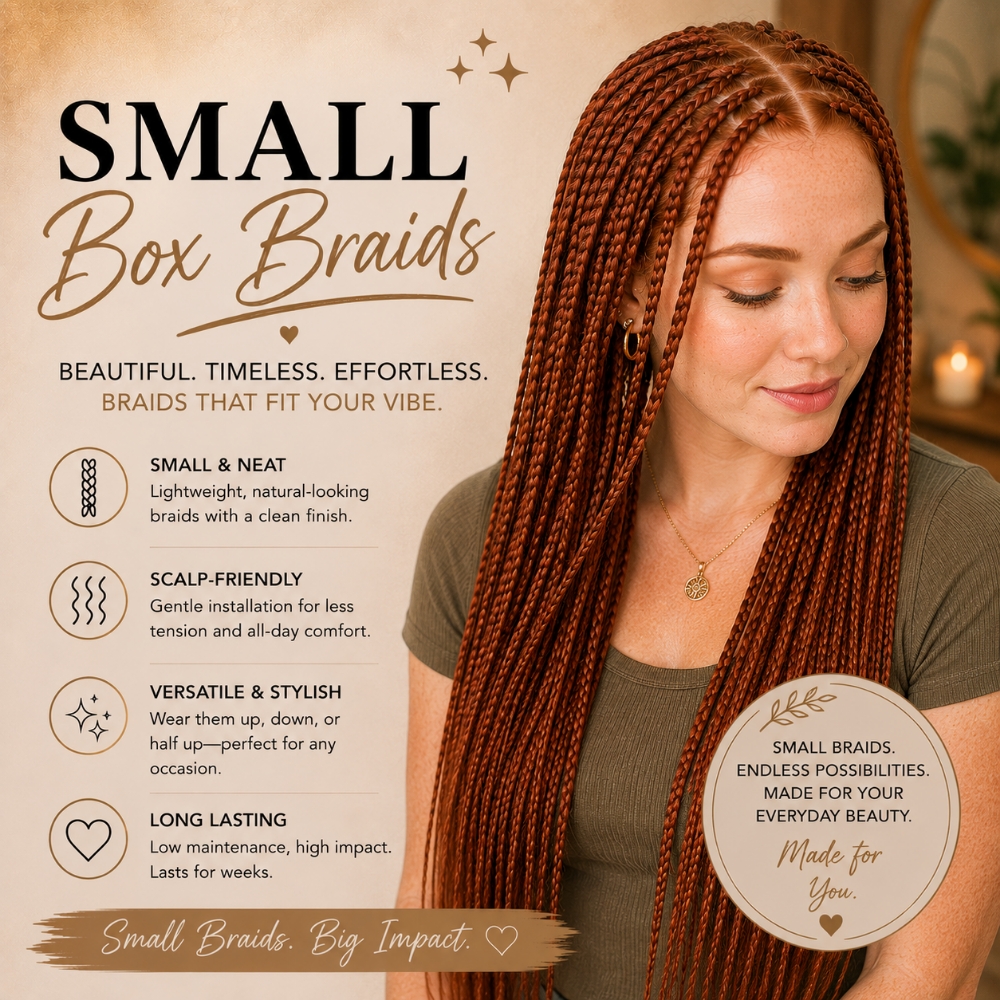 Small Box Braids at Regina's Hair & Nail Studio in Corning, CA