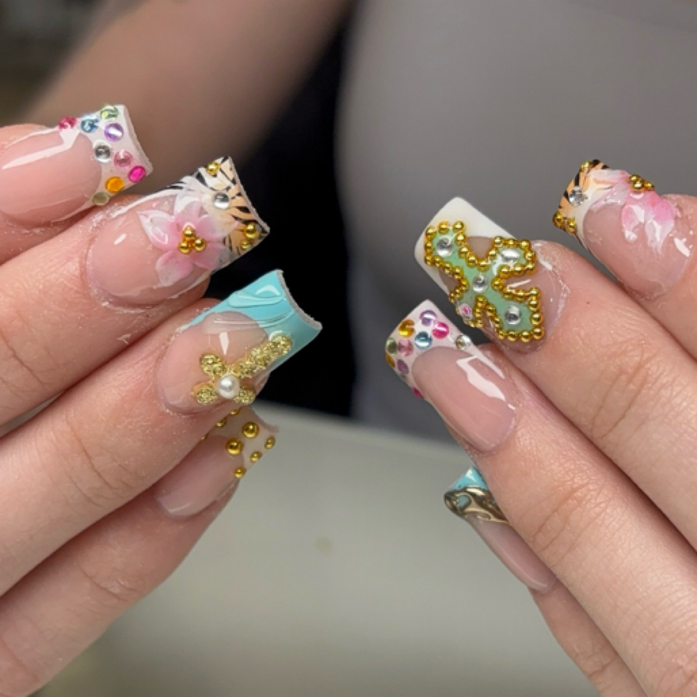 Short Acrylic Full Set at Nails with Bailee in Payette, ID