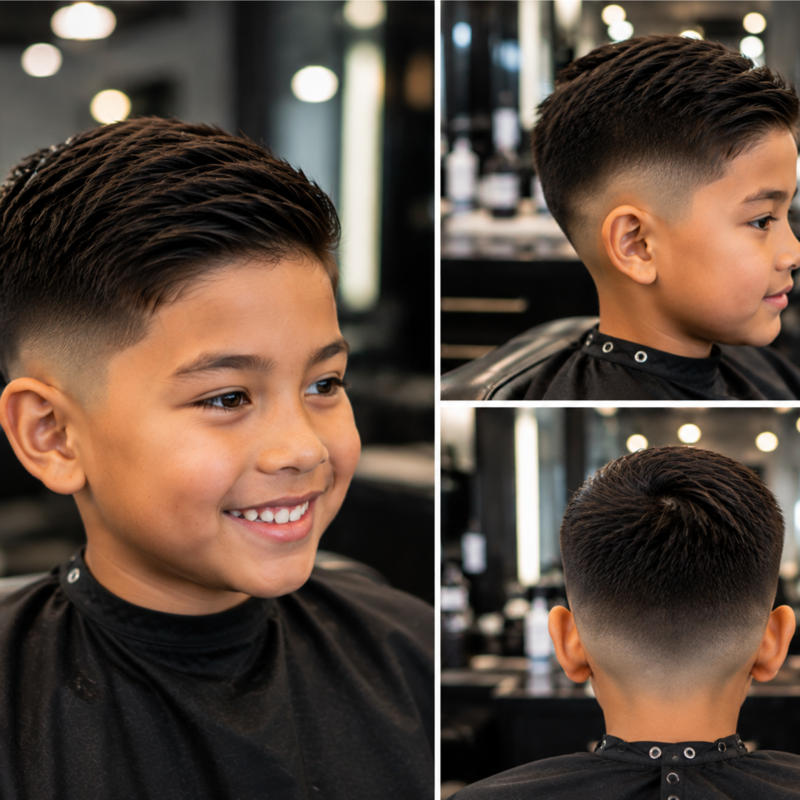 Kid's Fade Haircut at HairBar Salon BarberShop in Cross Roads, TX