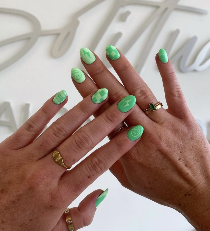 Structured Gel (with nail art)