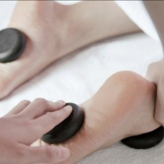 Hot Stone Foot Massage at Bliss Beauty Bar in Houston, TX