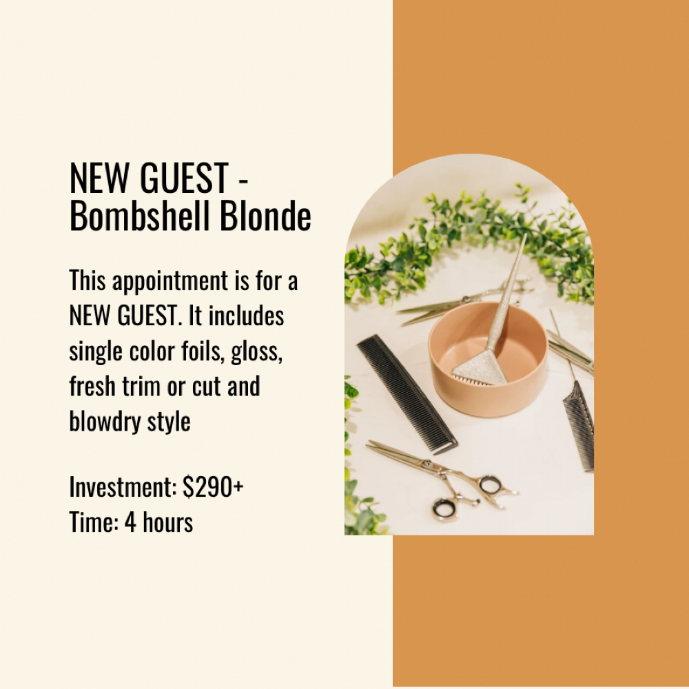 NEW GUEST - Bombshell Blonde at Sunkissed Studio Salon in Palm Desert, CA