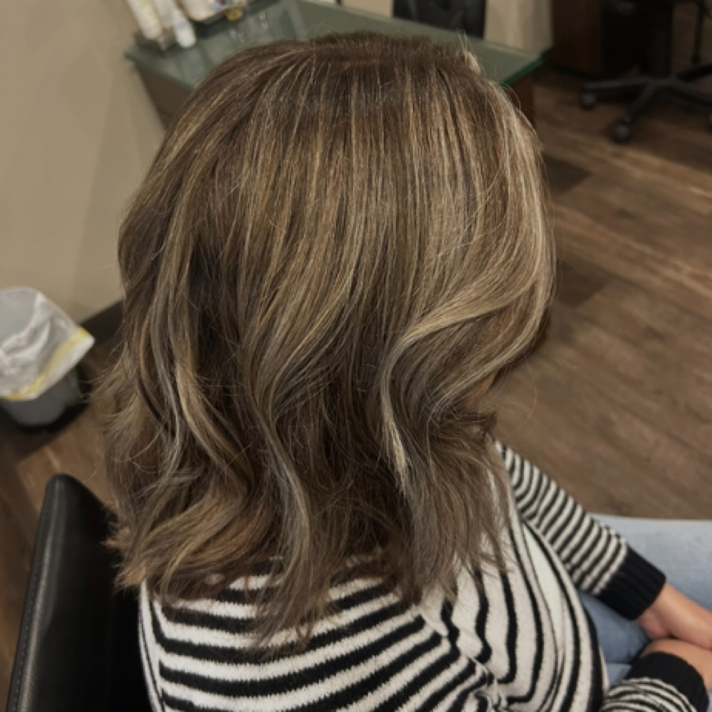 Retouch haircolor in between highli at Hair by Jenna in Omaha, NE