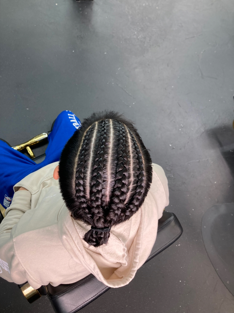 4 Stitch Men Braids(shaved sides)