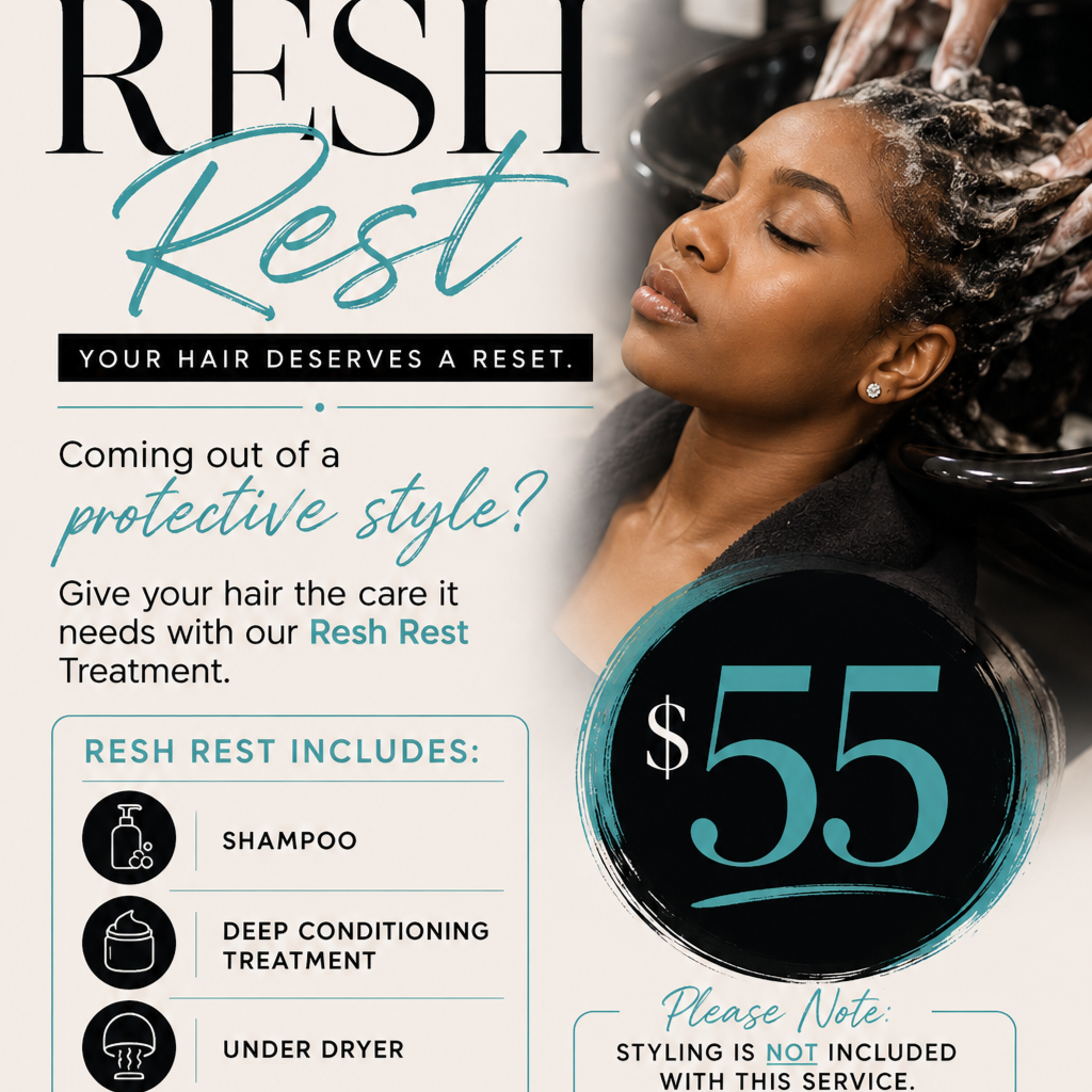Resh Rest at Resh Salon in New Castle, DE
