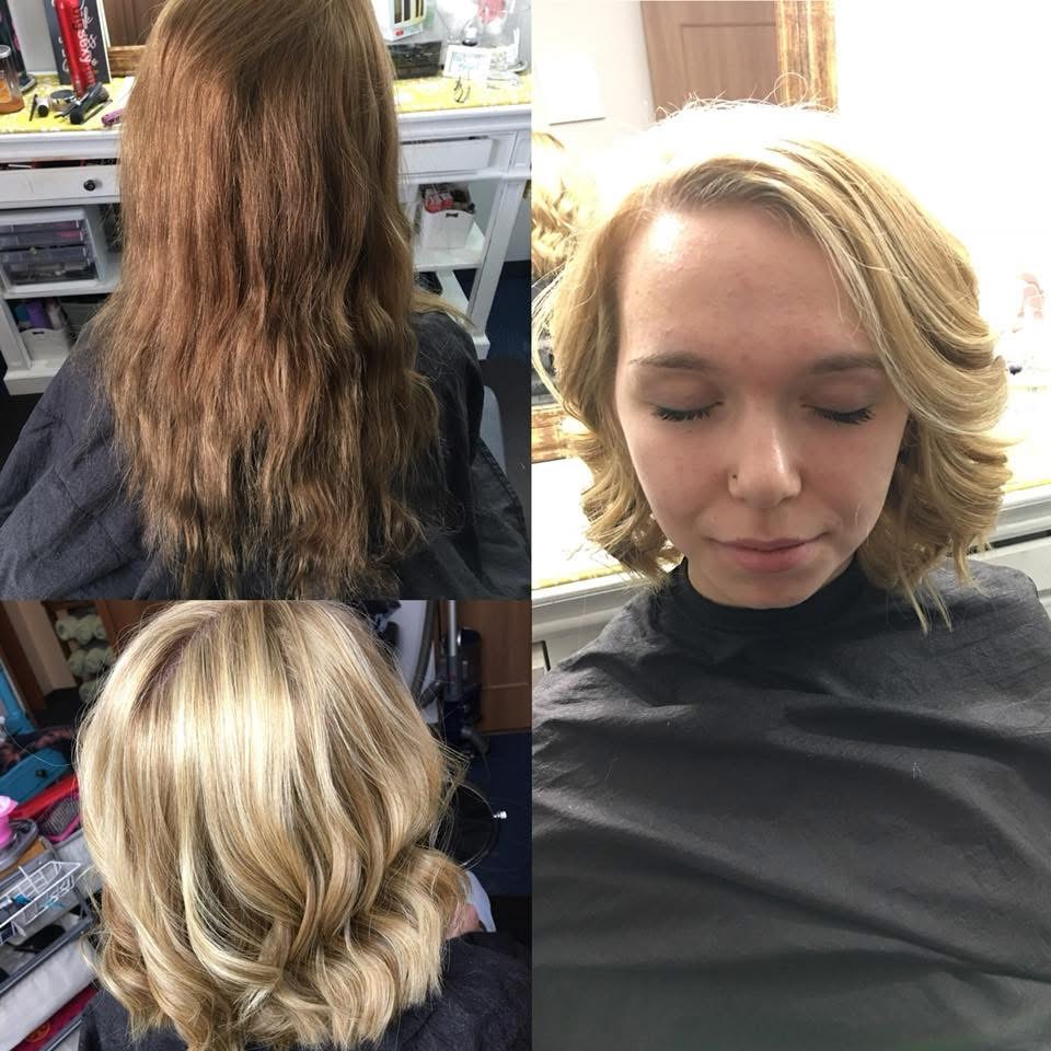 Full highlight hair above shoulders