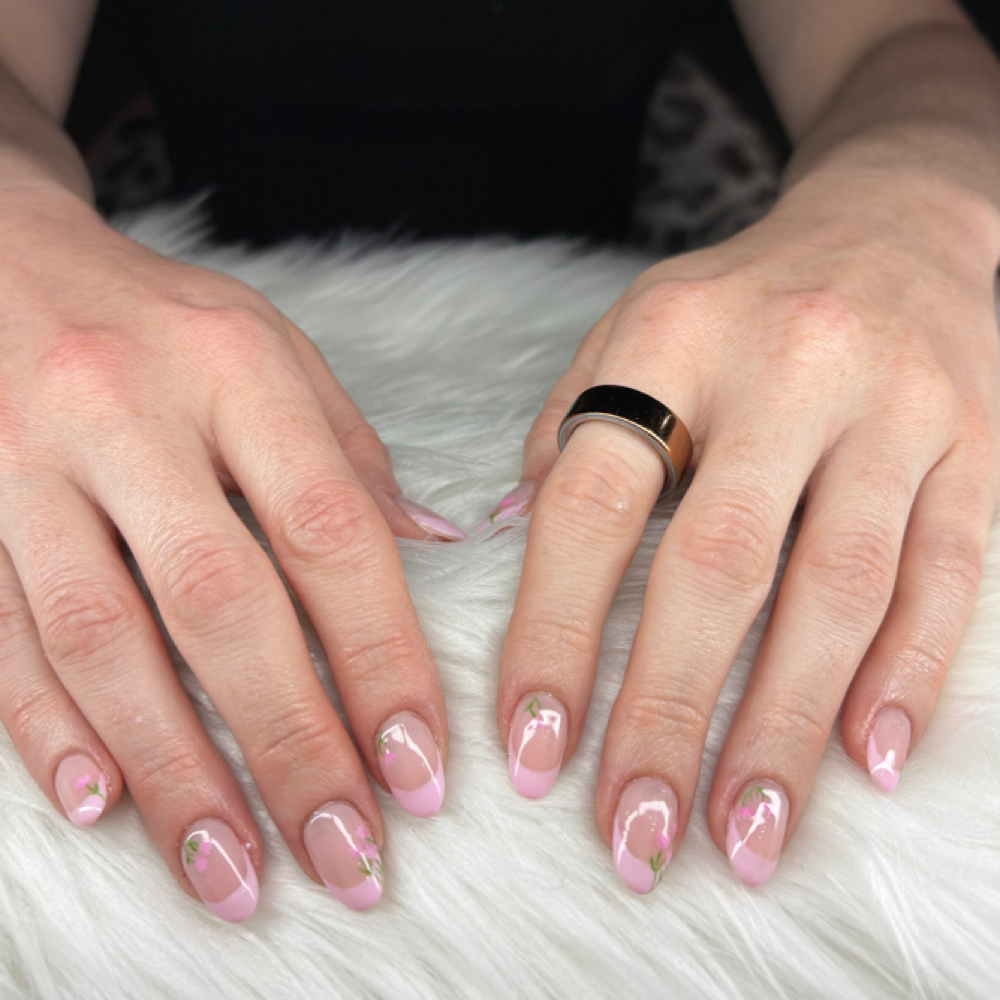 Builder Gel Overlay/Tier 2 Art at Hallie Renee Nail Salon in Griffith, IN