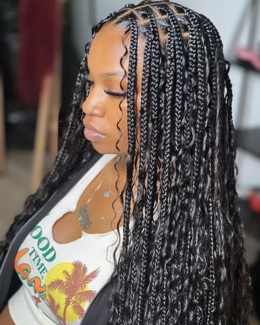 Boho Knotless Braids