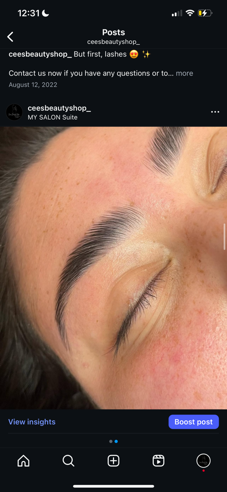 Brow Lamination With Brow Waxing