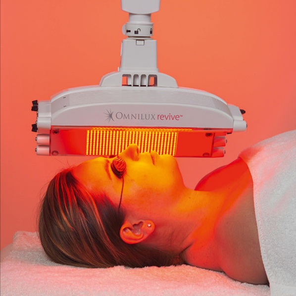 OmniLux Facial (blue or red light) at SKIN Sun•Spray•Spa in Katy, TX