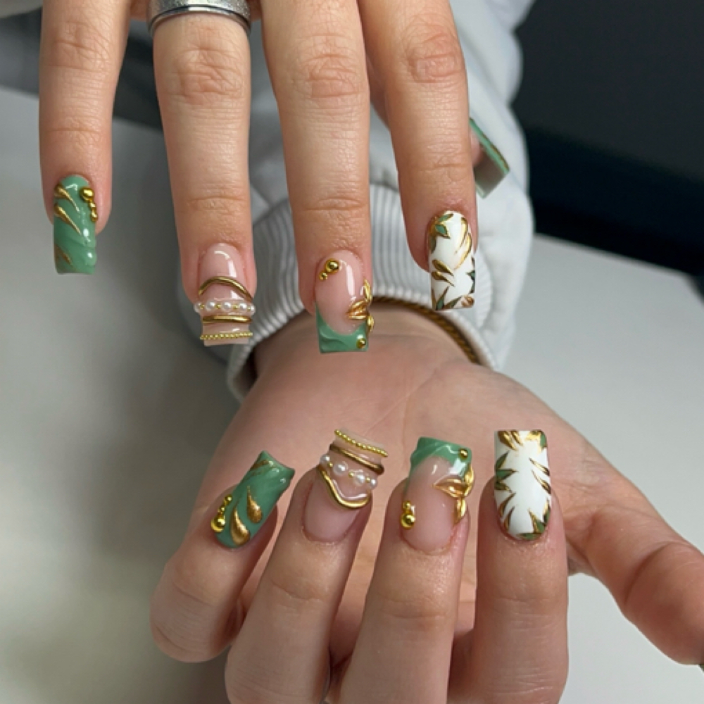 Medium Acrylic Full set at Nails.byava in templeton, MA