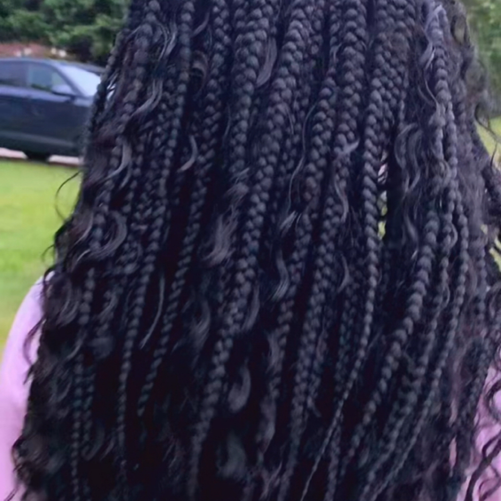Small Boho Knotless (Mid Back) at Charming Clean Braids in Fayetteville, NC