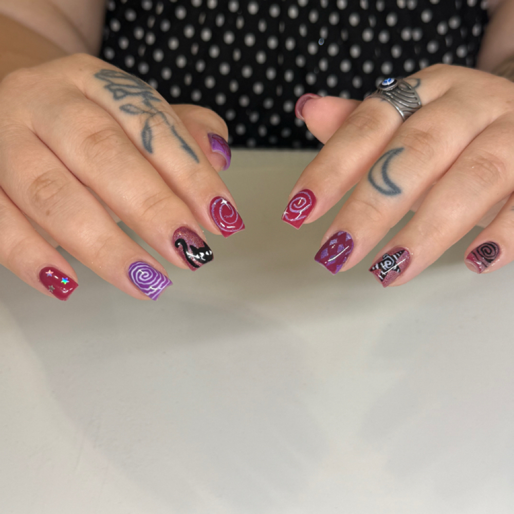 Short Builder Gel (including art) at Natalia Escobedo in Terre Haute, IN