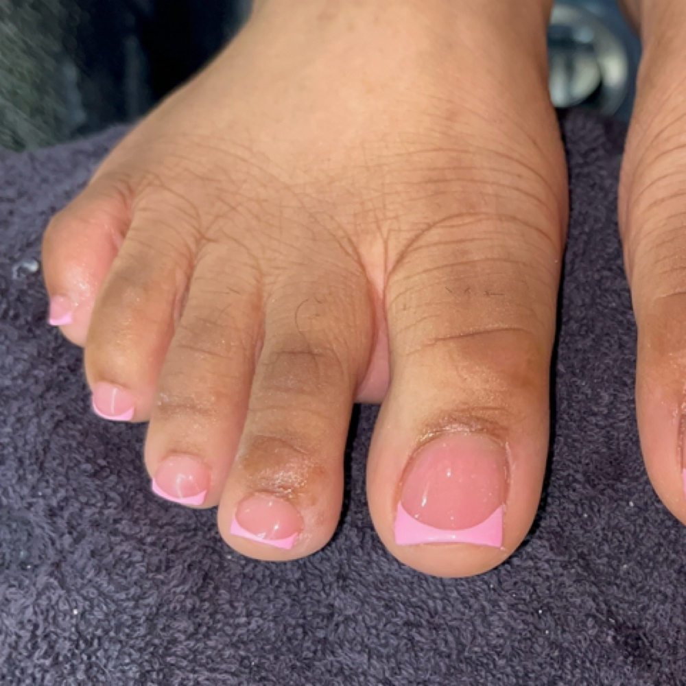 Acrylic Pedicures at NailedxAaron in Massillon, OH