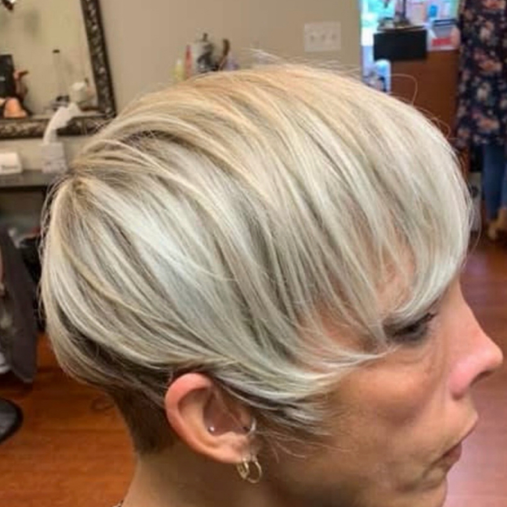 Platinum Blonde Hair Color at CKM Hair in Severna Park, MD