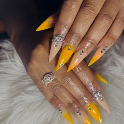 OMBRE' Long Full Set at Pretty N Polished Nails by Mi Mi in Suffolk, VA