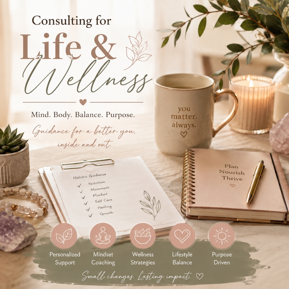 Life & Wellness Consulting 🙏🫴🏽 at Wall Flower Studio in Union Grove, WI