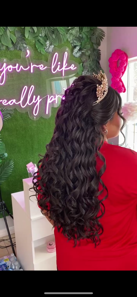 Quinceñera Hairstyle  w. extensions