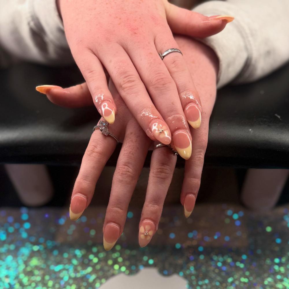 Builder gel with extension tip at Serenity salon & beauty bar in Jacksboro, TN