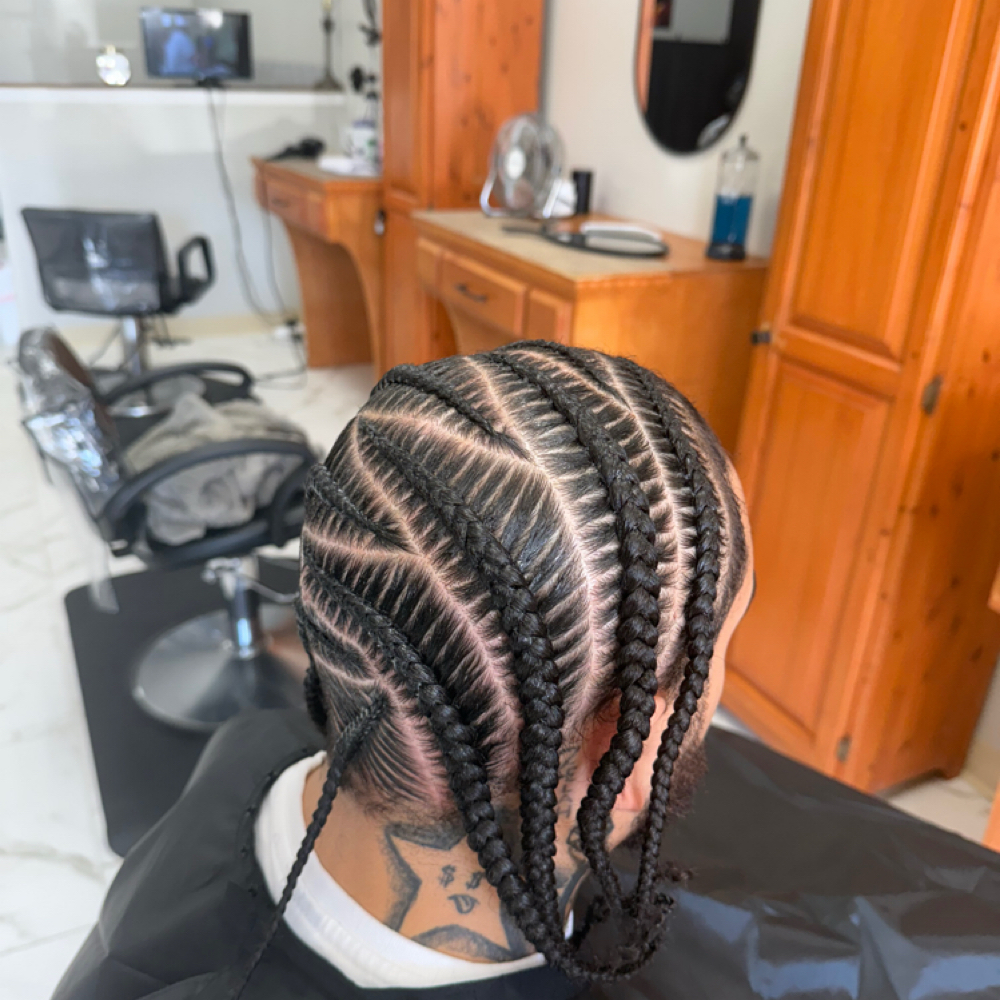 Classic Designe Cornrow at Braid by helene in Virginia Beach, VA