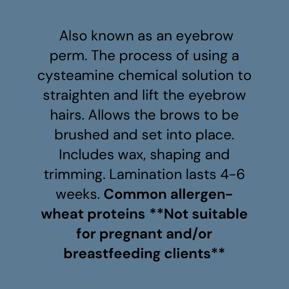 EYEBROW LAMINATION