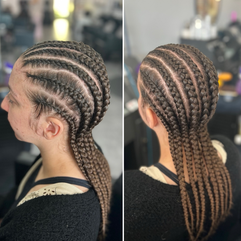 Simple Natural Cornrows