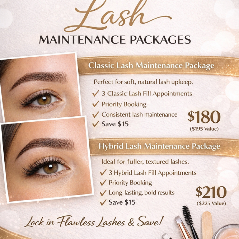 Classic Lash Fill Packages at Topnotchbeautyessentials in Newport News, VA