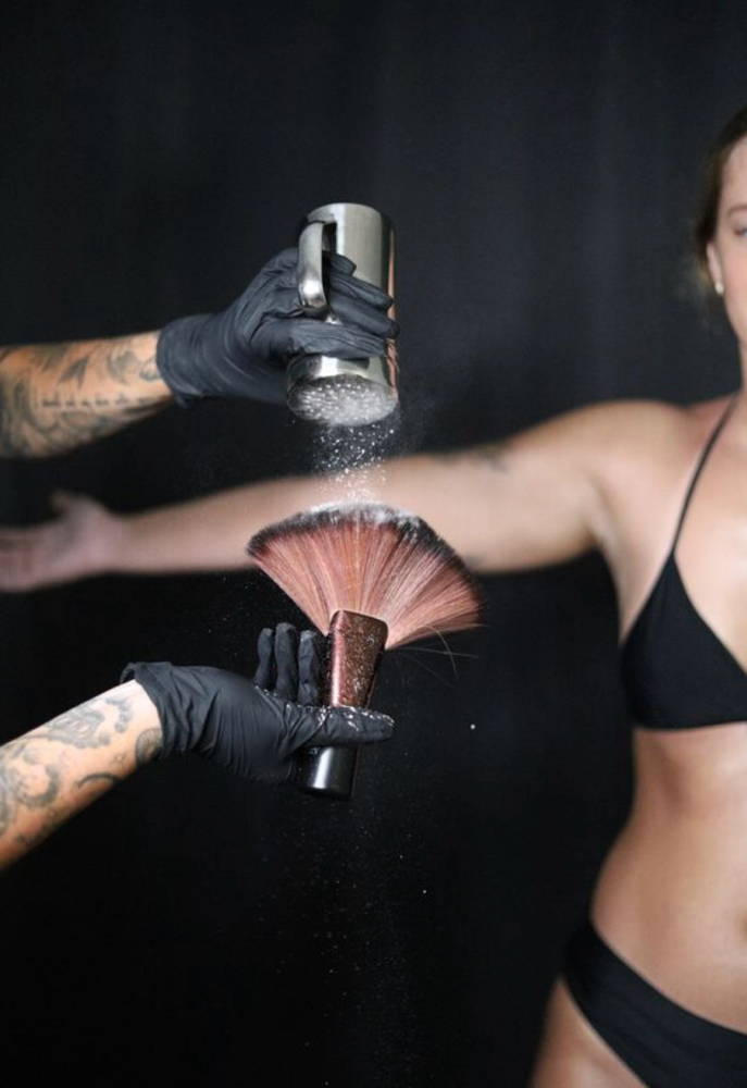 Drying Powder at Bare Esthetics in Winfield, WV