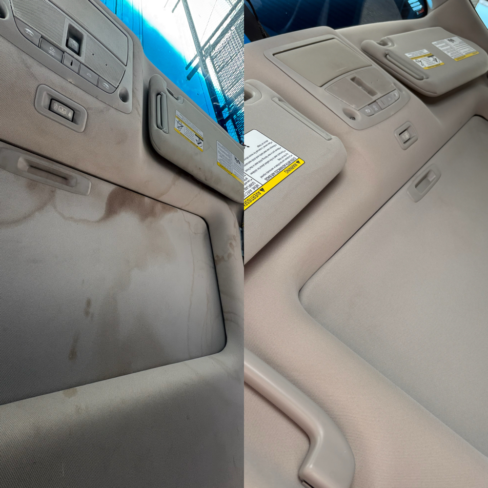Headliner Deep Cleaning at Rinse & Shine Mobile Detailing