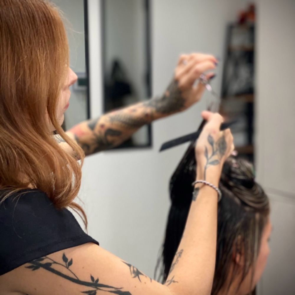 Medium Length Haircut at Mad Beauty Studio in Rancho Mirage, CA