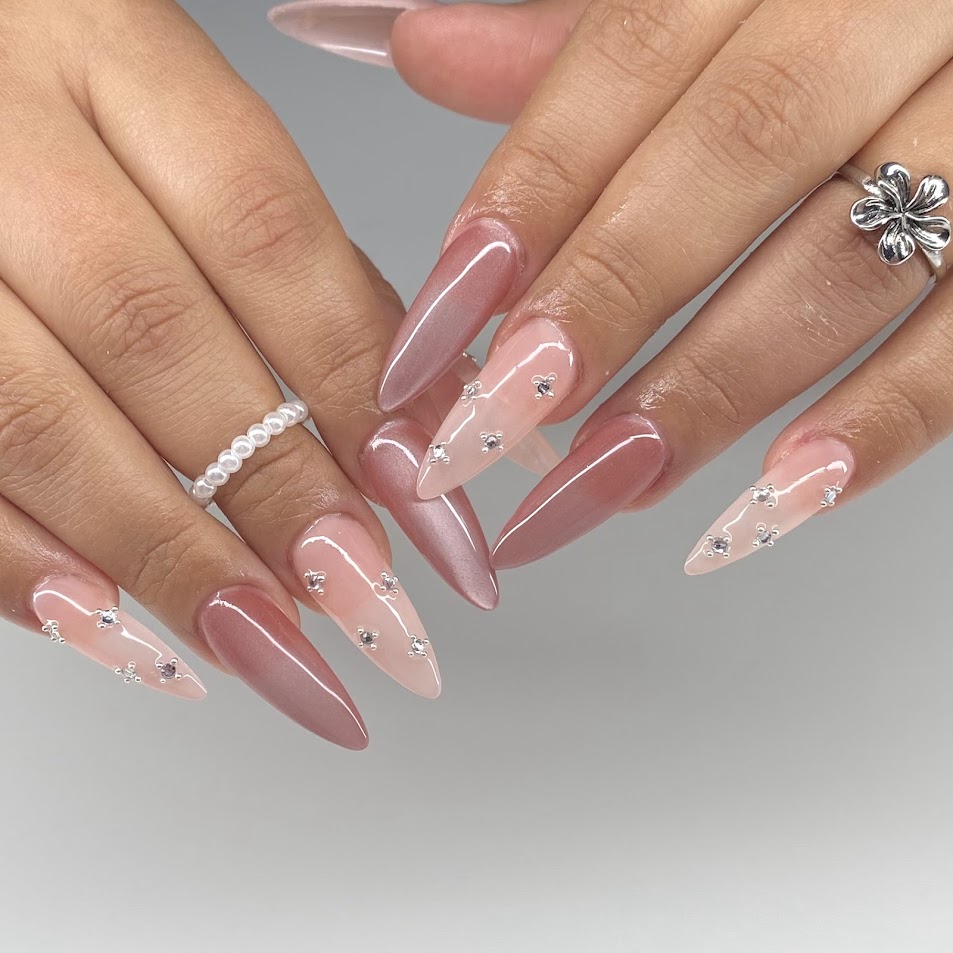 LONG gel x extentions at loveade nail in arlington, TX