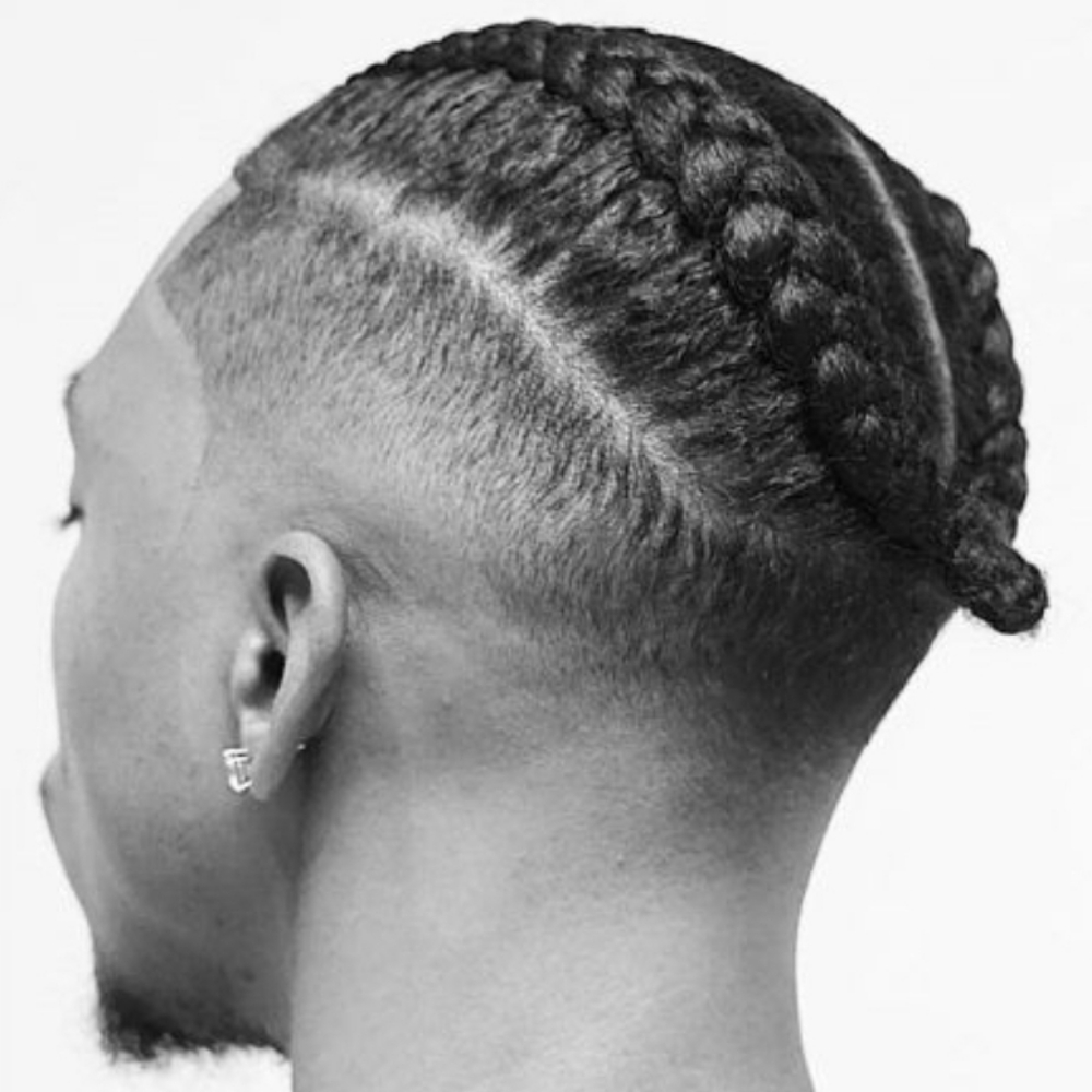Man 2 Braid Bun