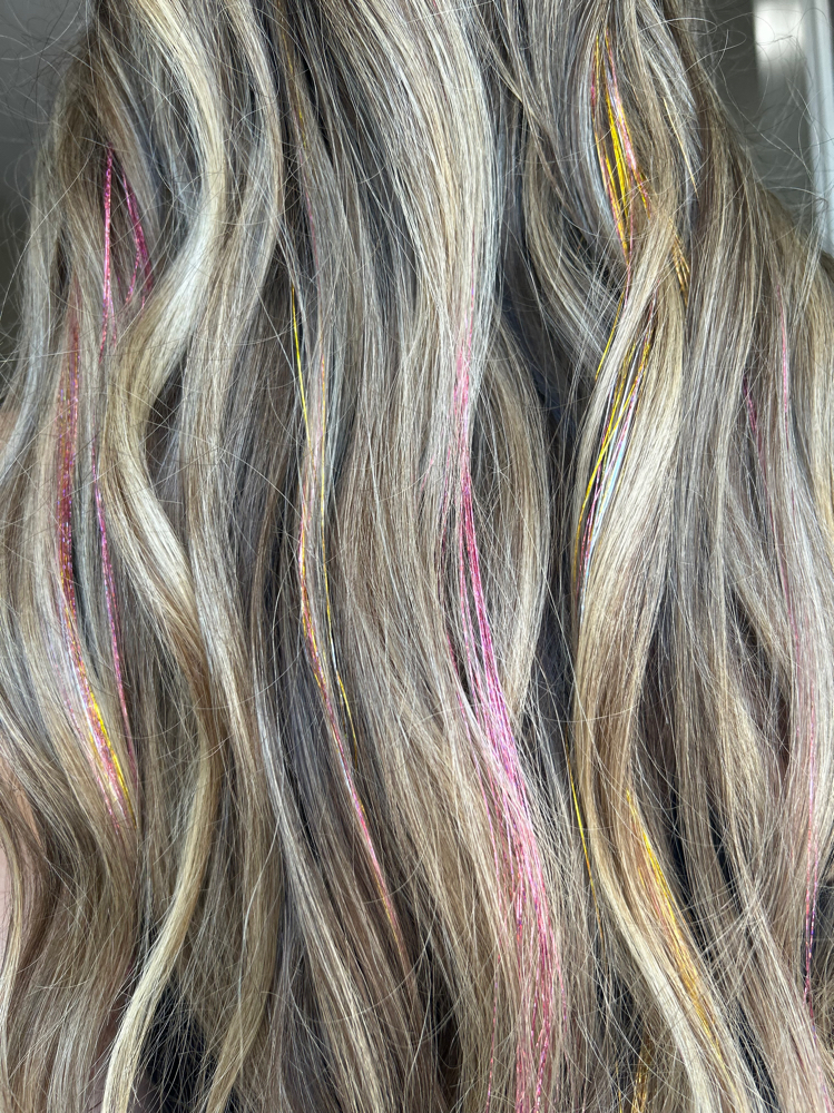 Hair Tinsel Installation at Beauty By Kels in Centerville, TN