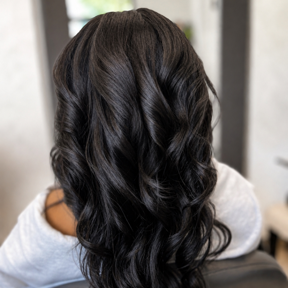Braidless Sew-in w/ Leave Out at Crown & Silk Salon in Durham, NC