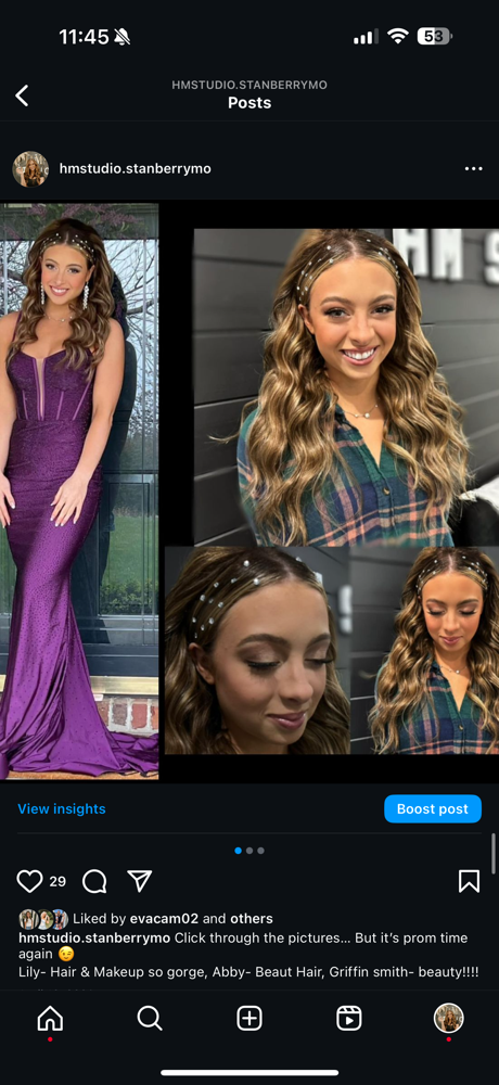 Prom hair