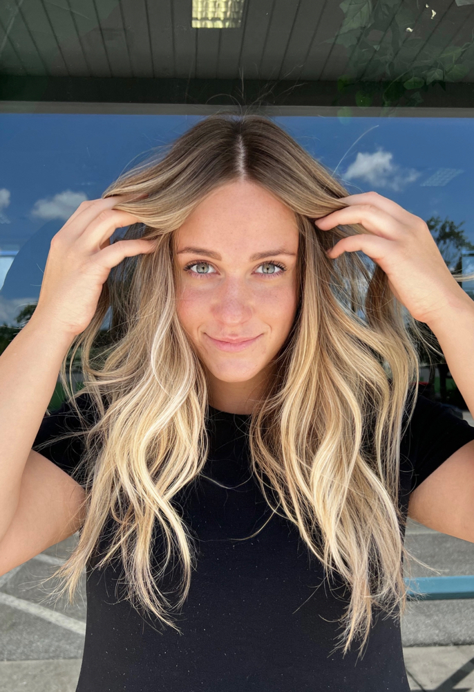 Face frame hairline highlights at Bella_u_studio in university park way, FL