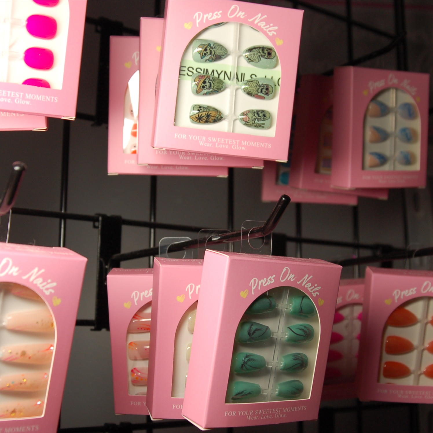 Custom press-on nail design at The Virtual Nail Shop in Chesapeake, VA