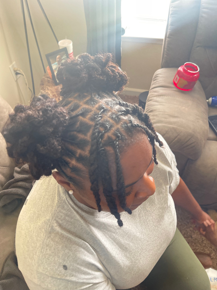 Adult Retwist & Style (100+ Locs) at LoveLocsByMae.com in Albany, GA