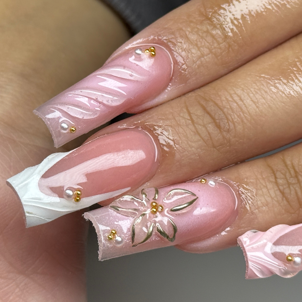 Long Acrylic Full Set at NBA_Designss in Reno, NV