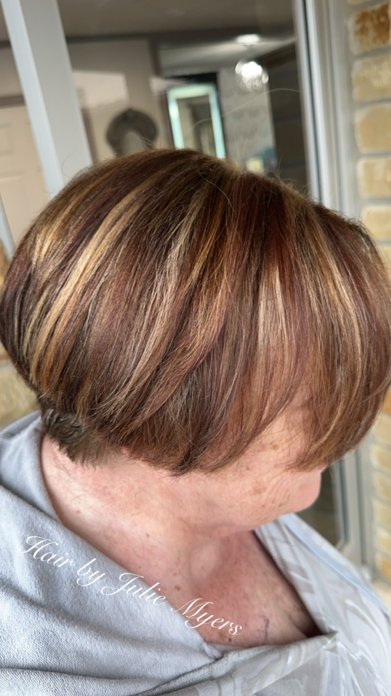 Partial highlights and haircut