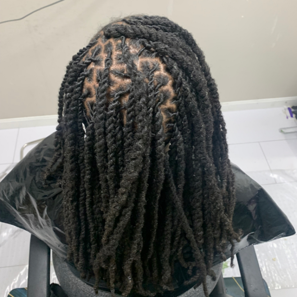 2 Strand Retwist Past Shouders at Natural Root & Locs in Columbus, OH