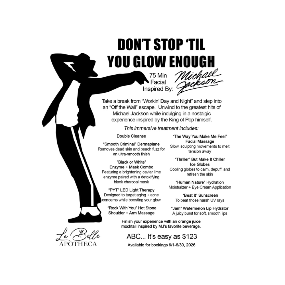 Michael Jackson Inspired Facial at La Belle Apotheca in Lexington, SC
