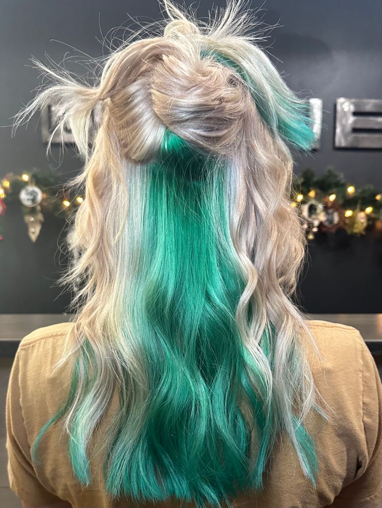 Vivid Color Half Head