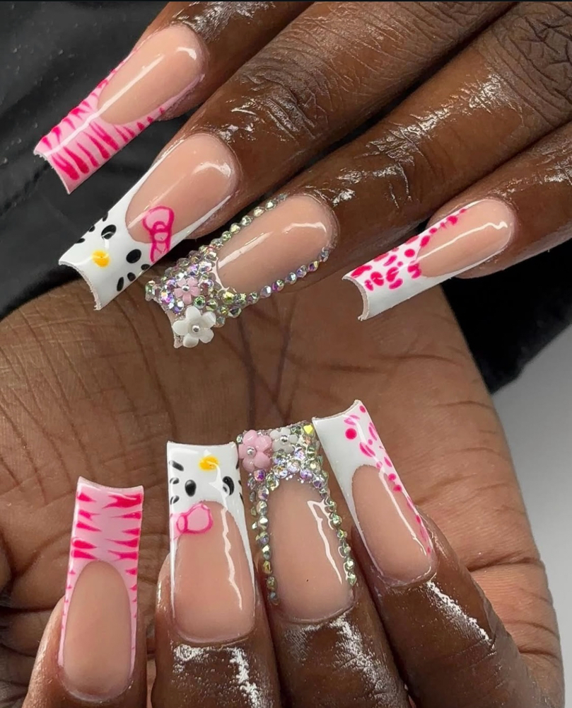 Acrylic Nail Blinged Out